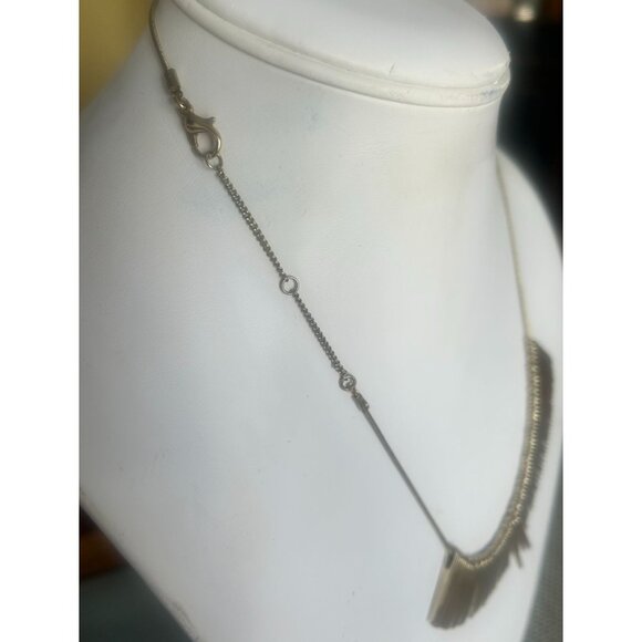 Vintage Gold-Tone Fringe Statement Necklace Starburst Lobster Clasp Closure Adju - Picture 3 of 5